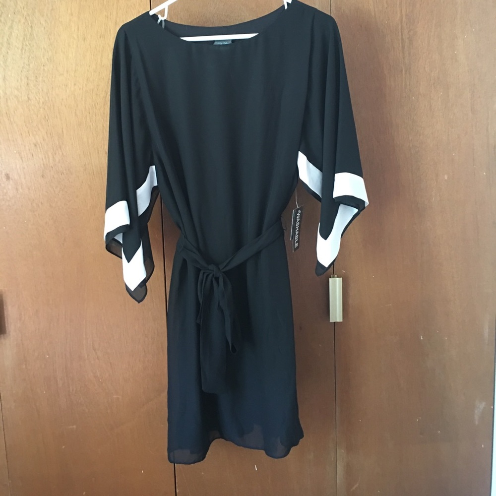 Black tunic dress size 8