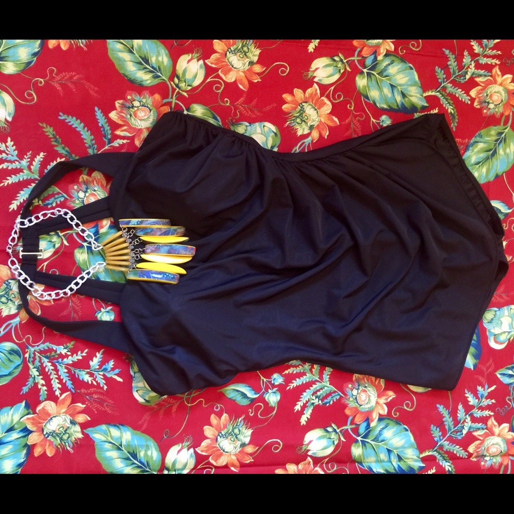 FLASH SALE:Black One Piece Slimsuit NWOT~Size 18DD