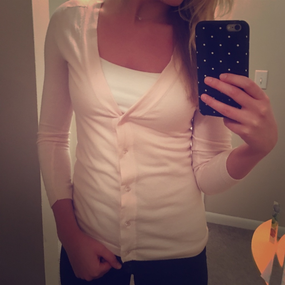 Pale Pink J Crew Cardigan