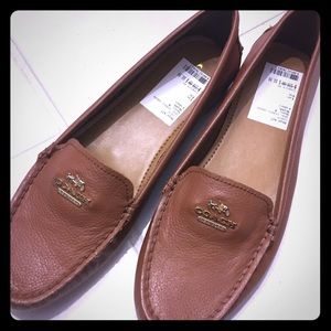 Coach camel loafers