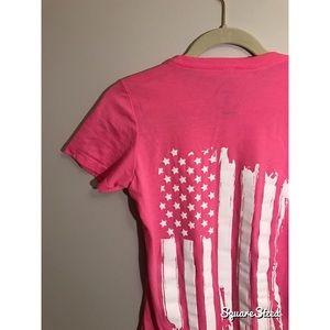 🇺🇸Pink Nine Line tee