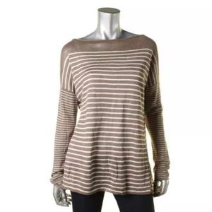 Vince Striped Long Sleeves Pullover Sweater