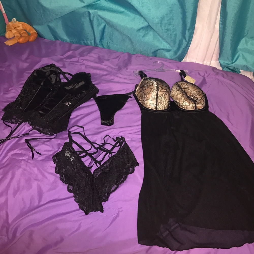 4 piece lingerie set
