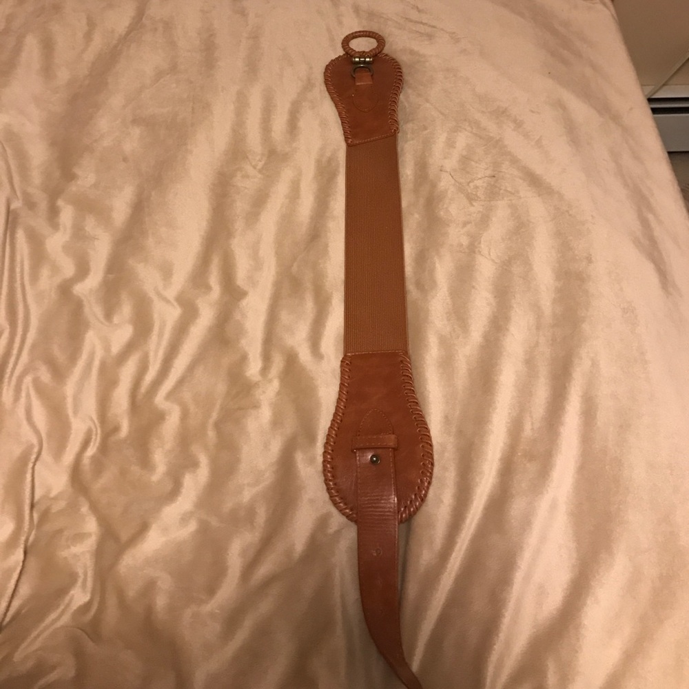 Tan faux leather belt