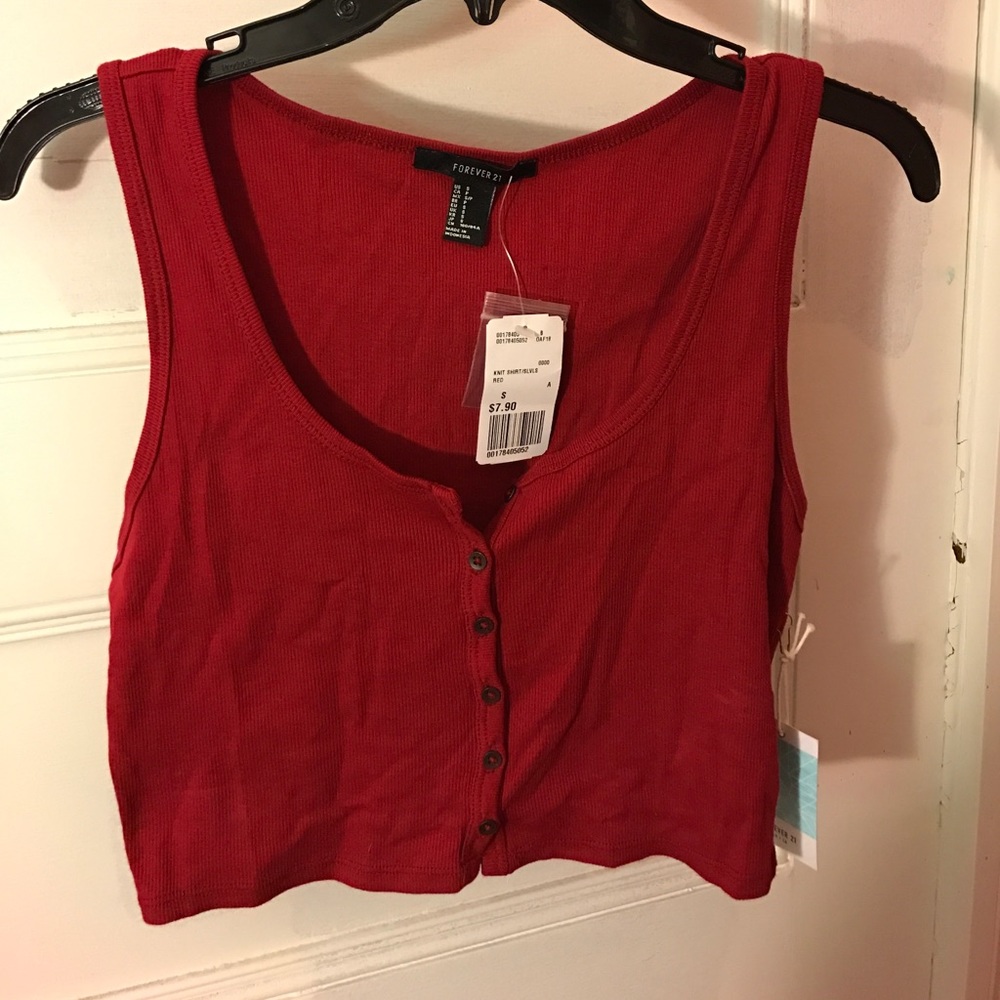 Forever 21 red crop top