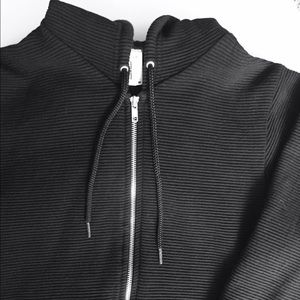 American Apparel ribbed black zip up hoodie