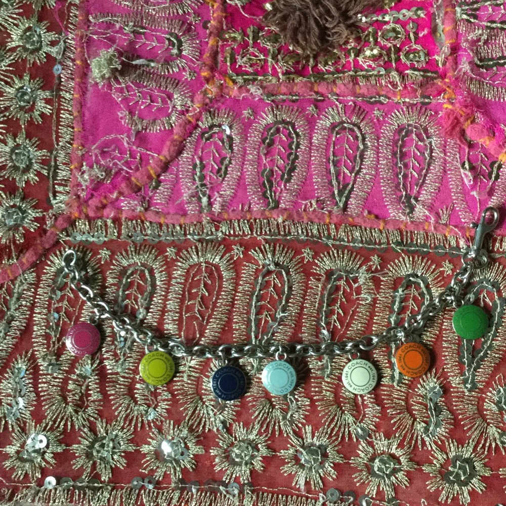 7 charm multi color coach bracelet
