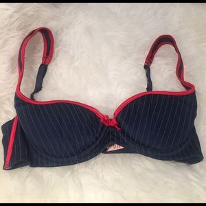 Agent provocateur silk navy bra