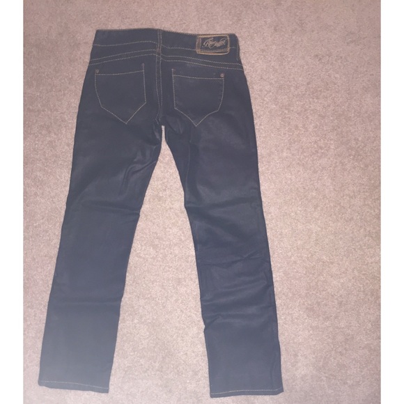 Blue Tattoo jeans, barely worn, slick finish - Picture 2 of 3
