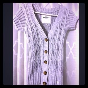 Abercrombie kids XL short sleeve button sweater