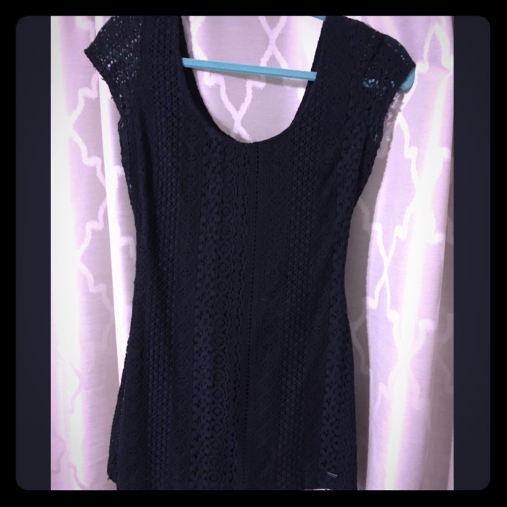 Hollister navy lace dress