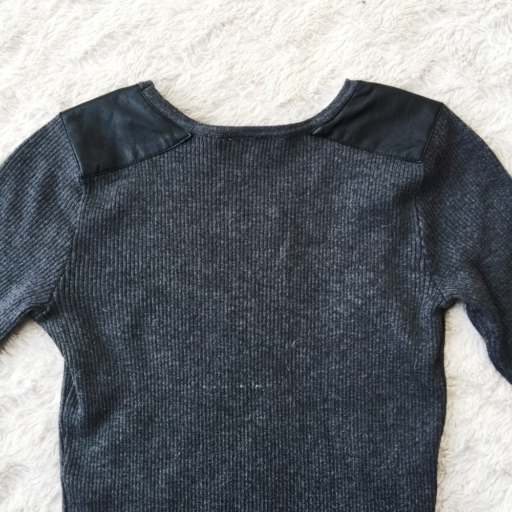 ▪️Women's Sweater dress with Faux Leather▪️ - Picture 4 of 8