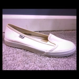 Vintage Vans white slip ons