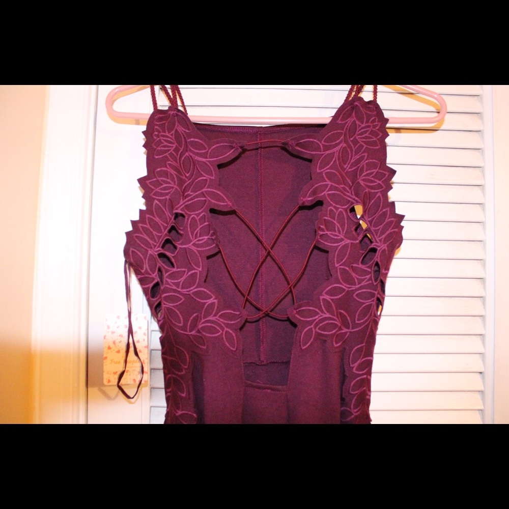 Free People Plum Wine Mini Dress