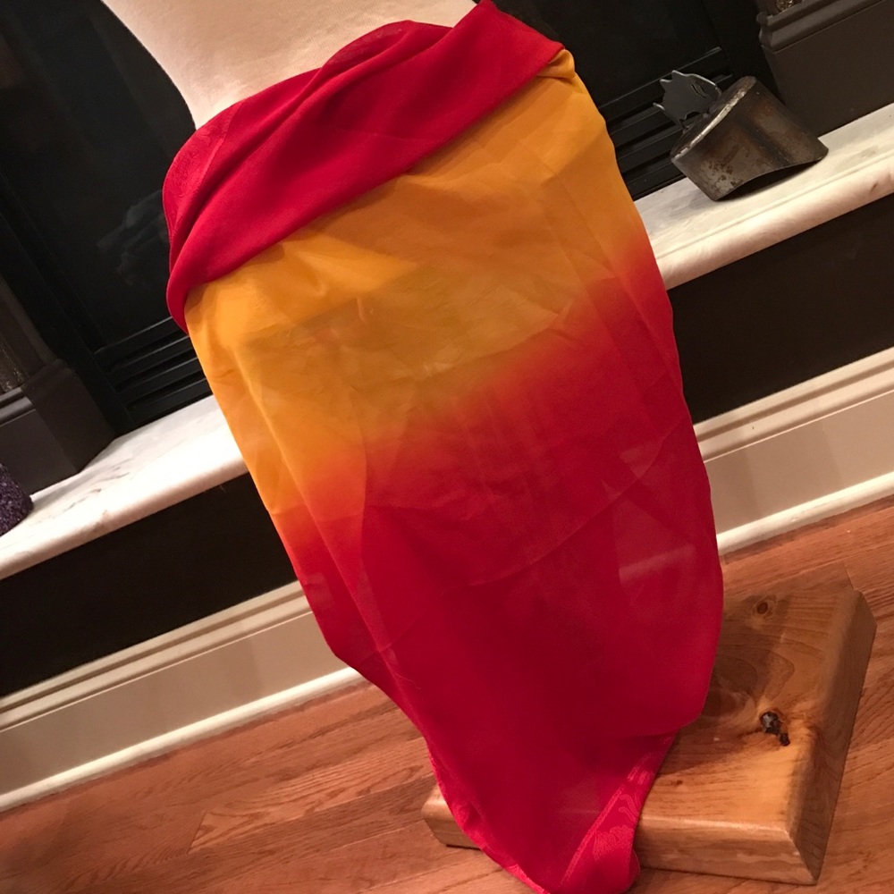 Ombré sarong bathing suit wrap