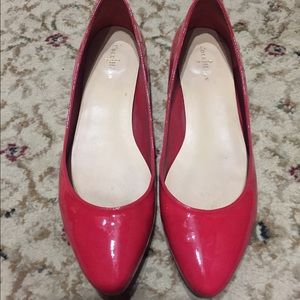 Cole Haan Nike Air bright red flats