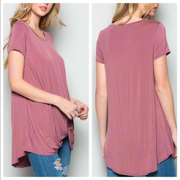 SOLD OUT!!!!Mauve Knotted Tunic - Picture 2 of 4