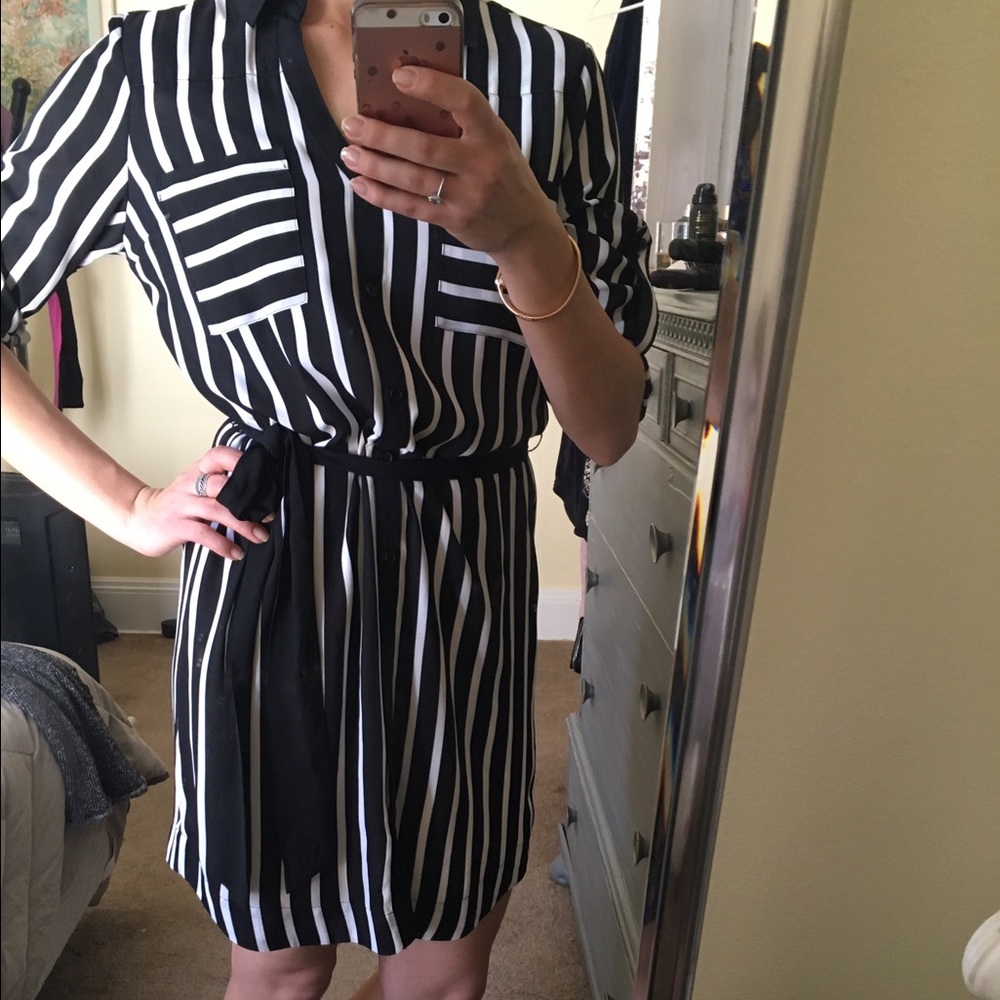 Like new Express Portofino striped shirt dress