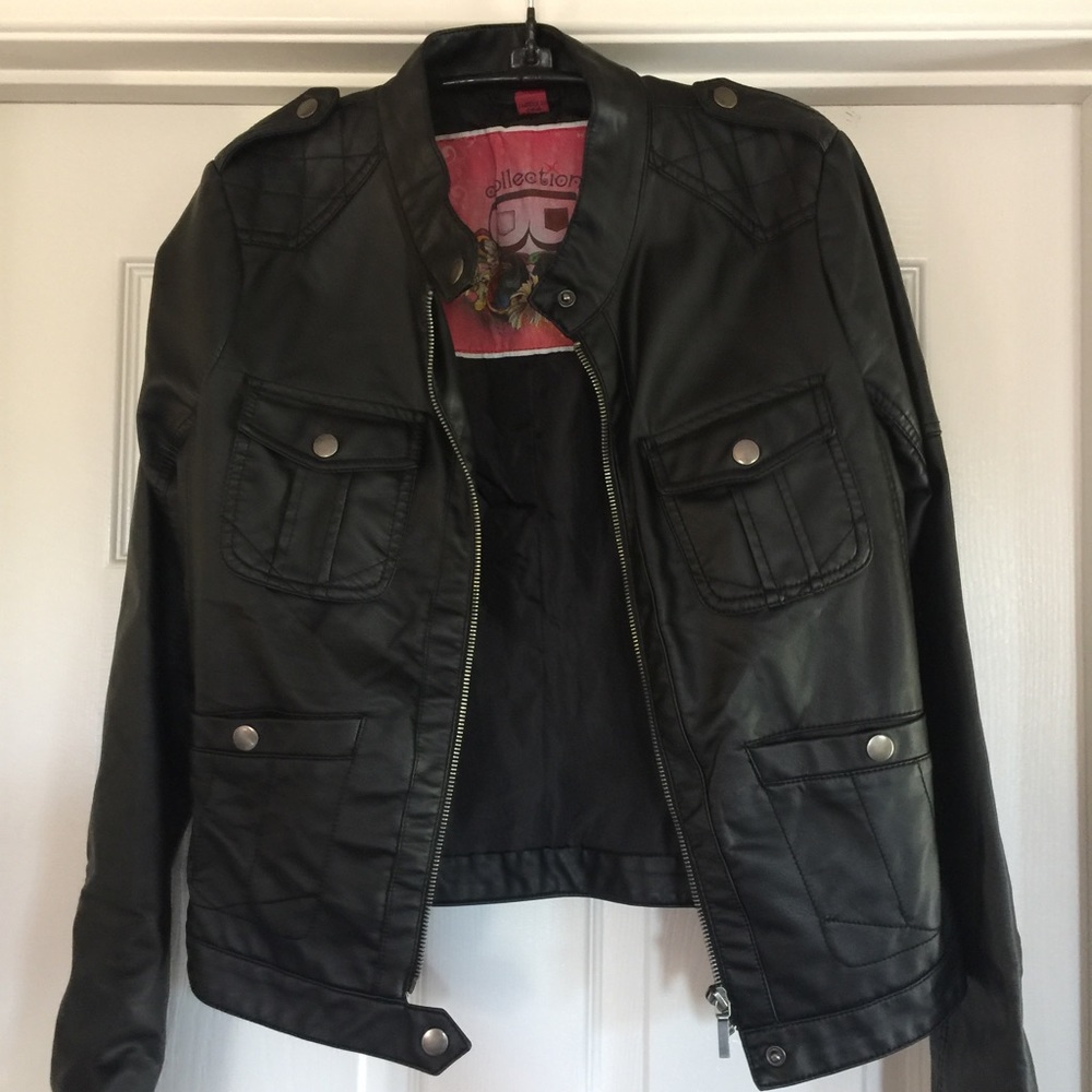 Faux leather jacket