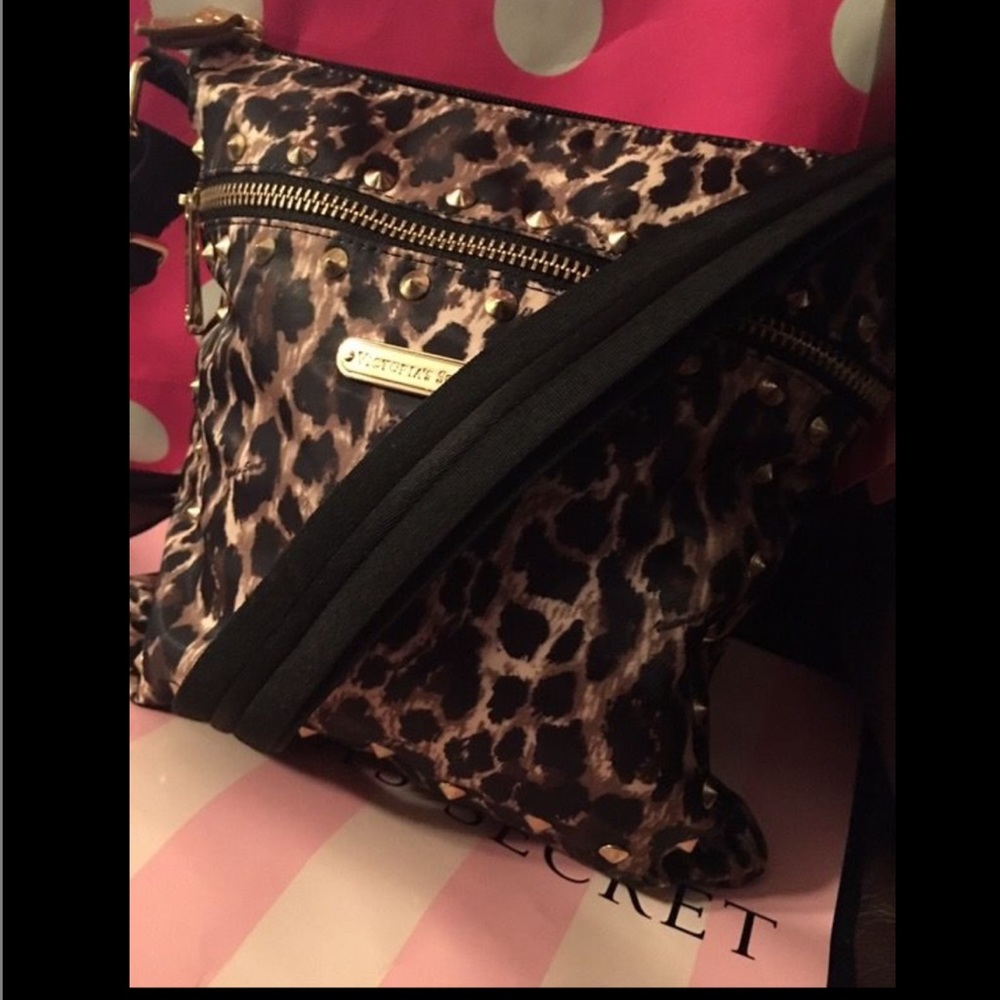 Victoria's Secret animal print studded crossbag