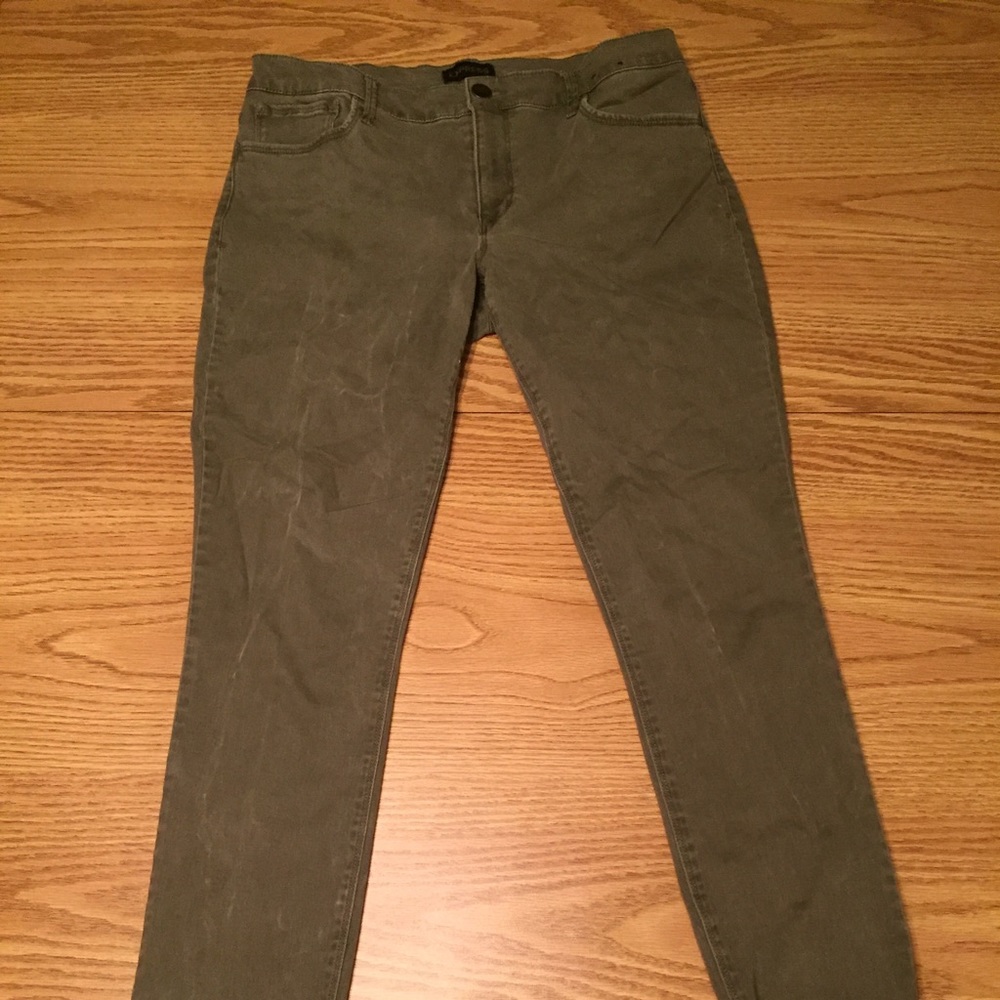 EUC Army green Express mid-rise skinny pants