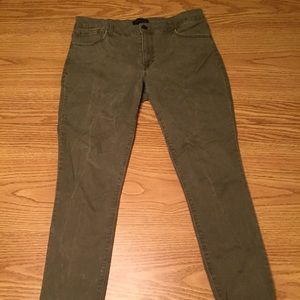 EUC Army green Express mid-rise skinny pants