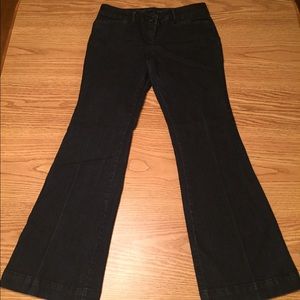 EUC Limited dark denim fit and flare trouser