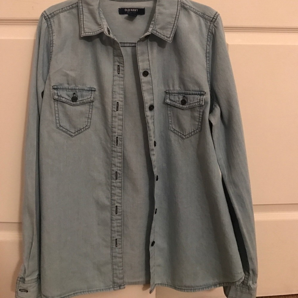 Blue Long Sleeve Button-Down