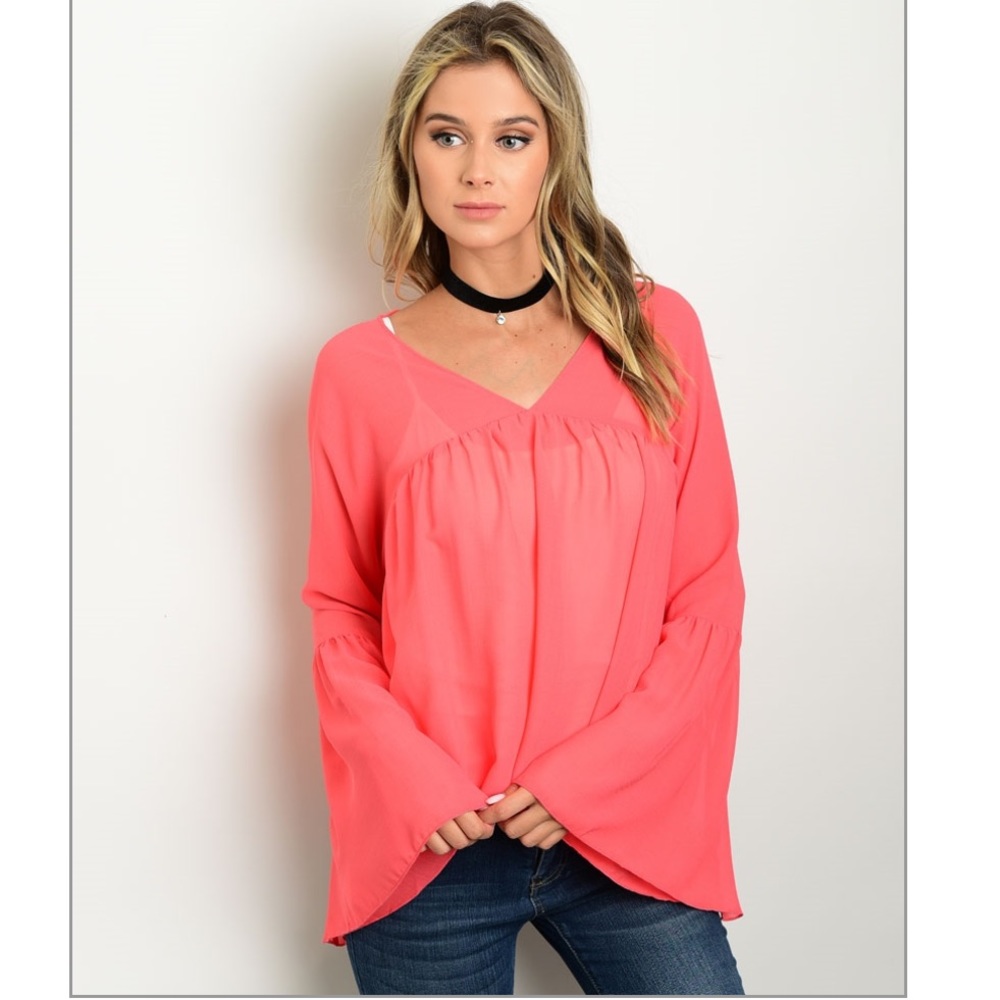 Coral Bell Sleeve Top