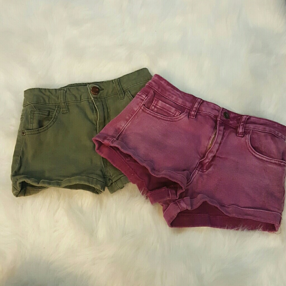 colorful jean shorts