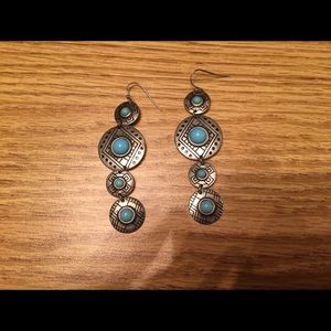 Lucky brand turquoise and silver earrings