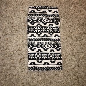 Express black and white pencil skirt Express black and white pencil skirt
