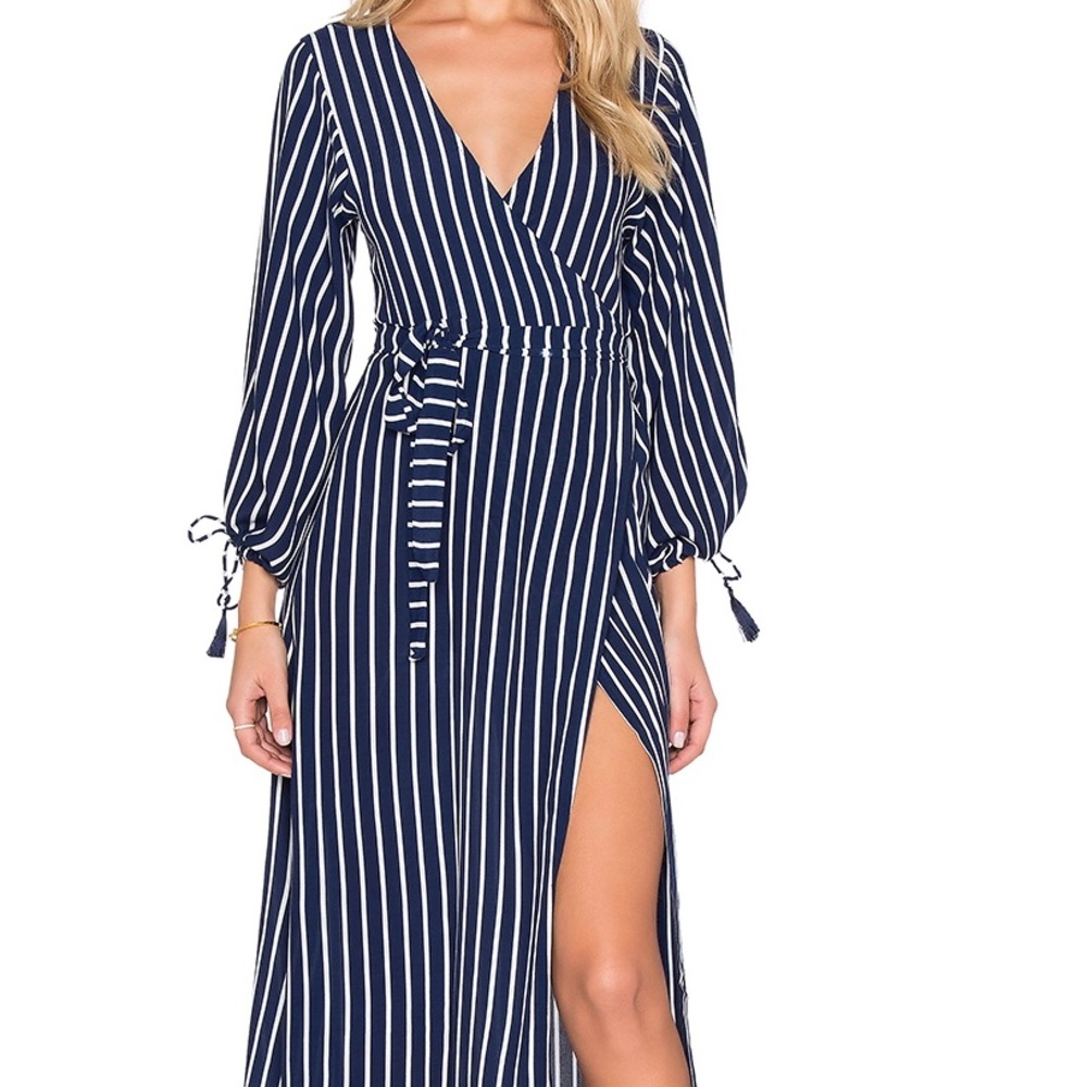 Faithfull The Brand Atlas Story Stripe Wrap Maxi