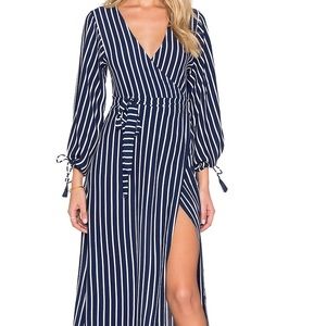 Faithfull The Brand Atlas Story Stripe Wrap Maxi