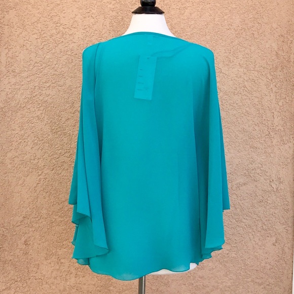 Turquoise Cold Shoulder Top❤️ - Picture 5 of 5