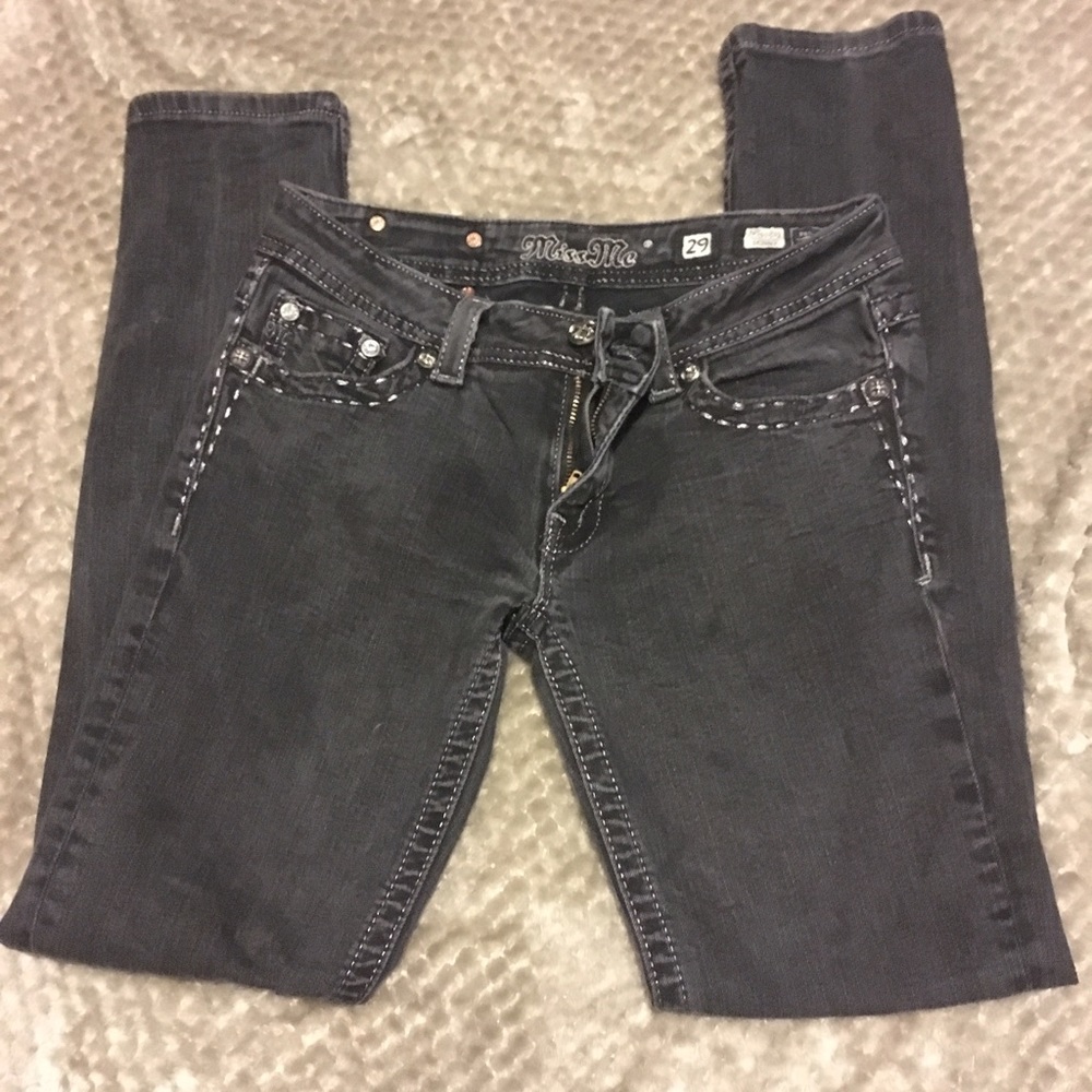 Black faded Miss Me Jeans 29 skinny