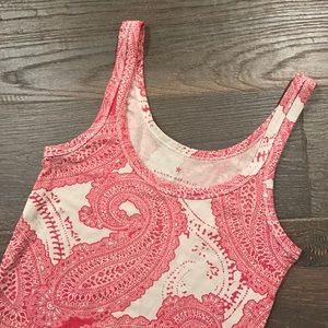 Pink Paisley Tank Top Banana Republic