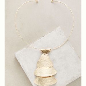 Anthropologie gold choker necklace