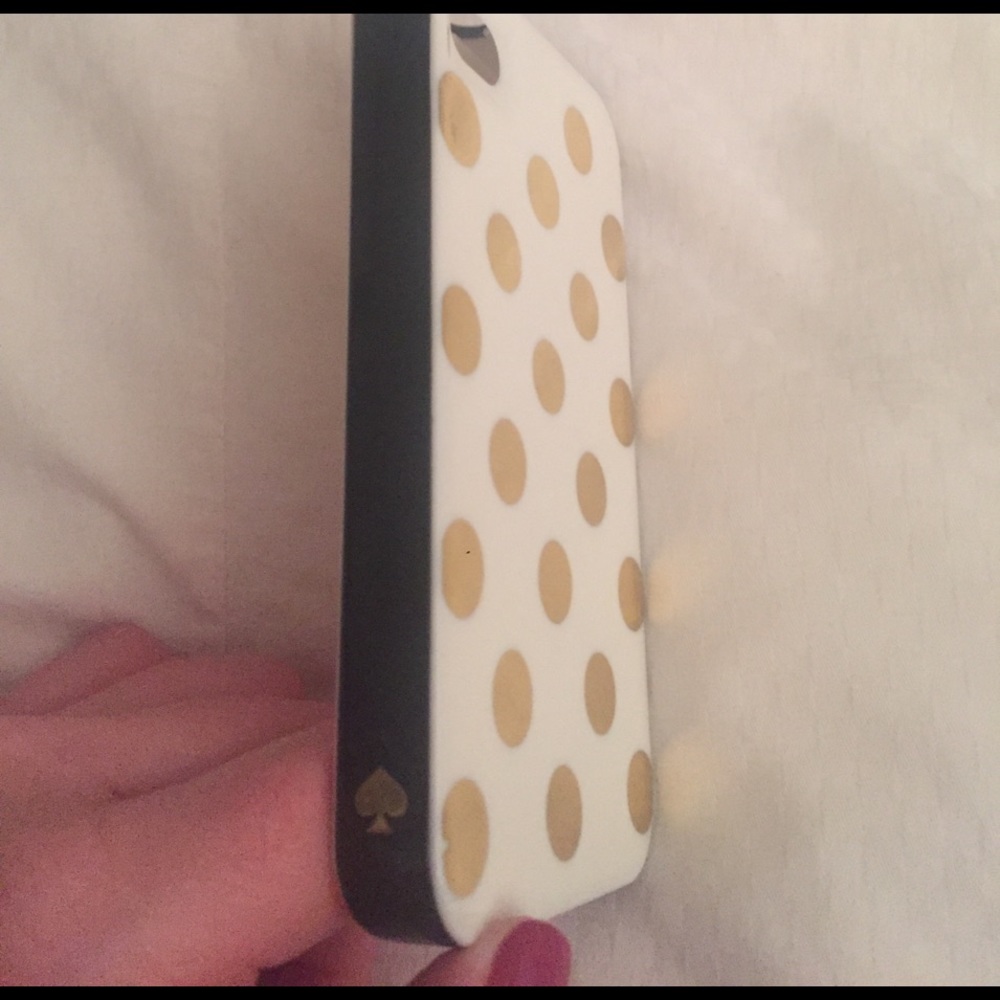 Kate Spade gold plea dot iPhone 4S case