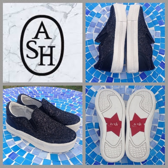 SOLD!  🎉HP🎉LIKE NEW!  Ash Glitter platform sneakers - Picture 2 of 4