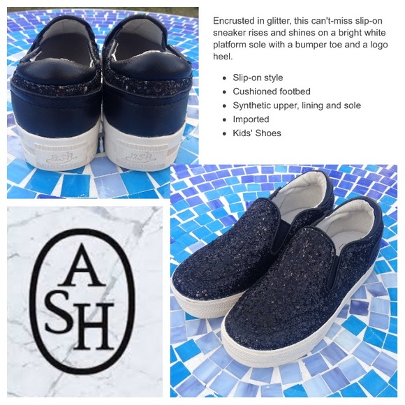 SOLD!  🎉HP🎉LIKE NEW!  Ash Glitter platform sneakers - Picture 3 of 4