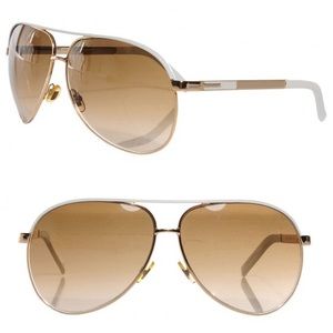 ✨ GUCCI AVIATOR SUNGLASSES 1827/S WHITE/GOLD ✨