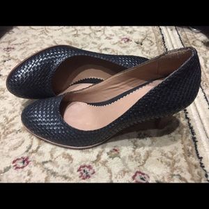 Basket weave style heels- worn once- size 10