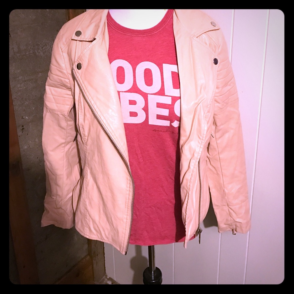 Blanknyc Pink Faux Leather Jacket
