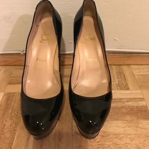Christian Louboutin patent leather platform heels