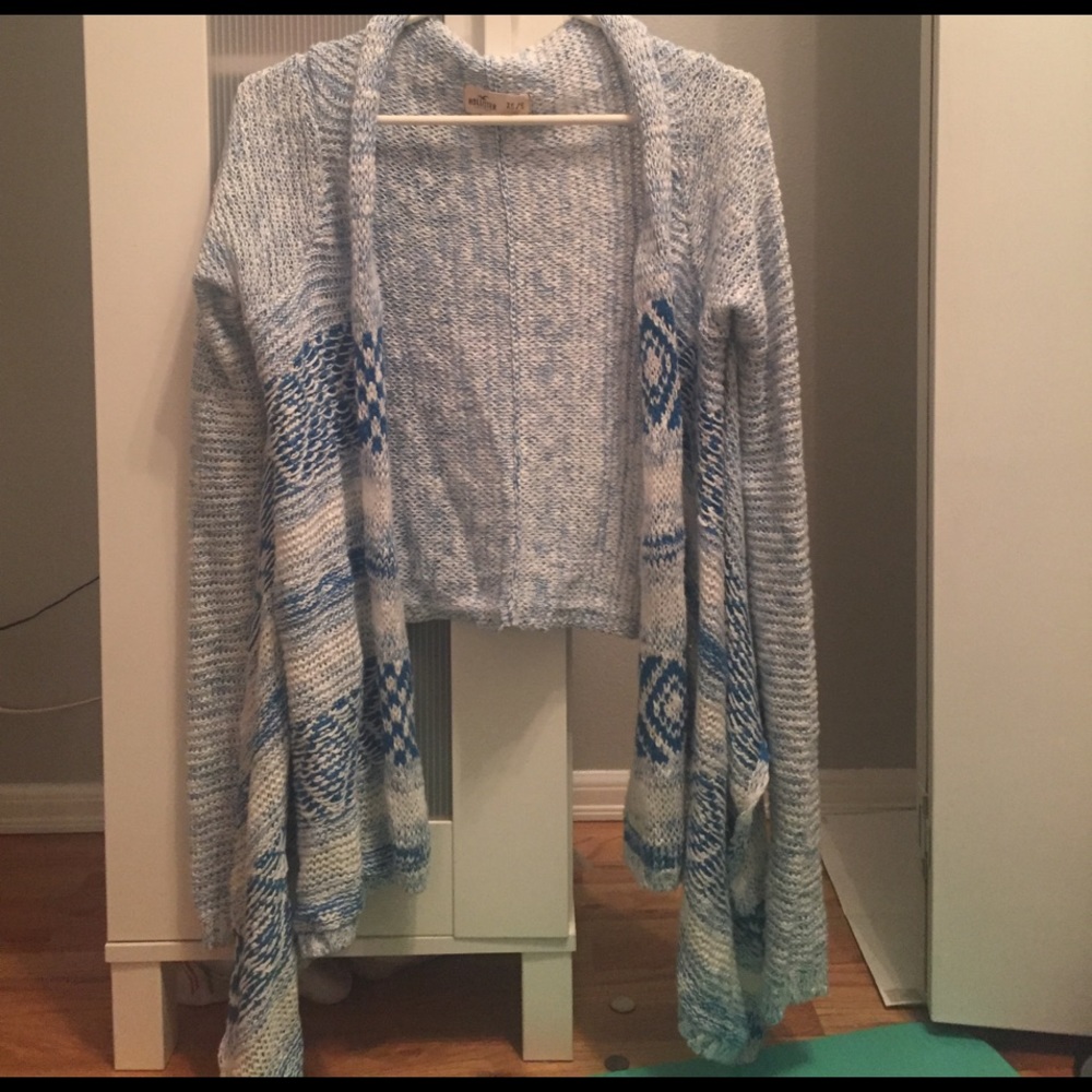 Blue and White Cardigan