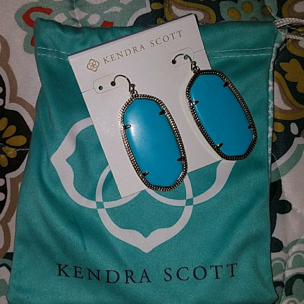 Danielle turquoise kendra scott earrings