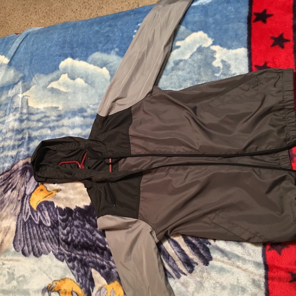 Black and Gray Windbreaker