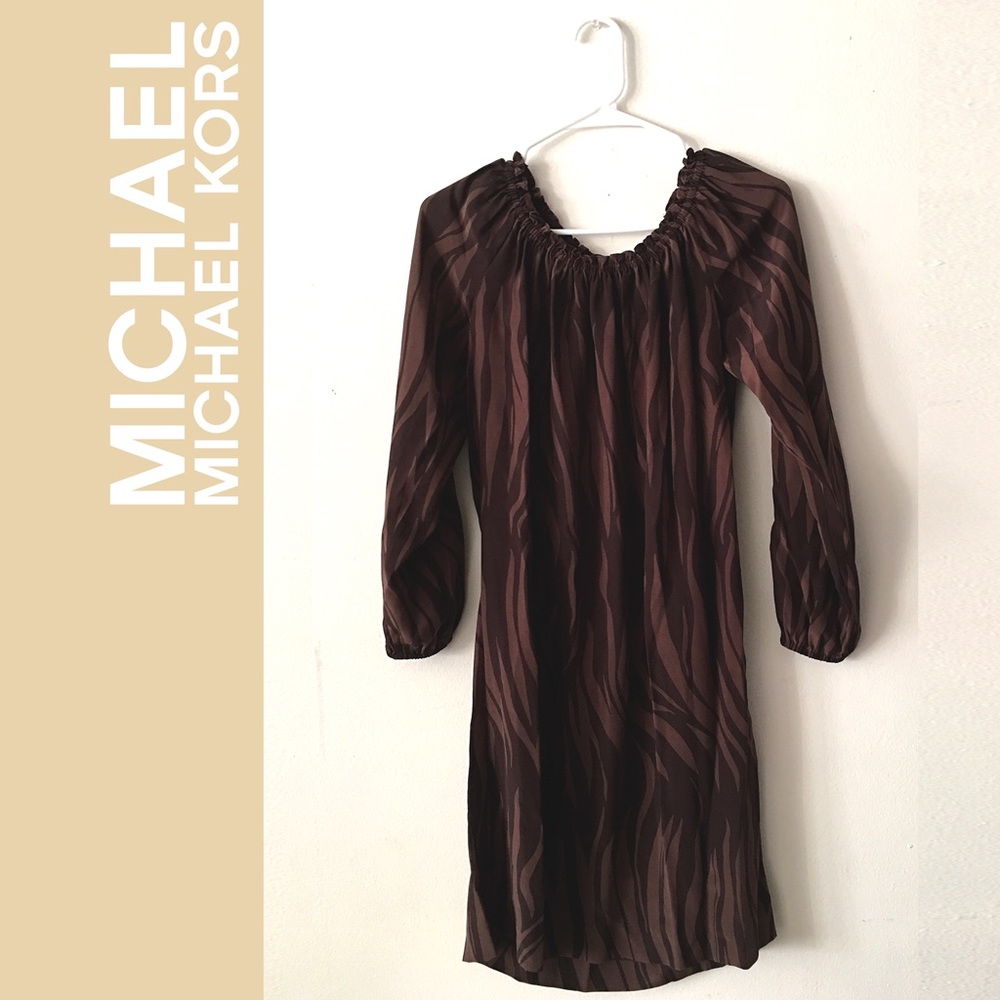 MICHAEL KORS 💯 SILK ZEBRA PRINT DRESS