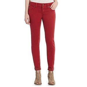 MISS ME Scarlet Red Mid-Rise Skinny Jean (25) NWT